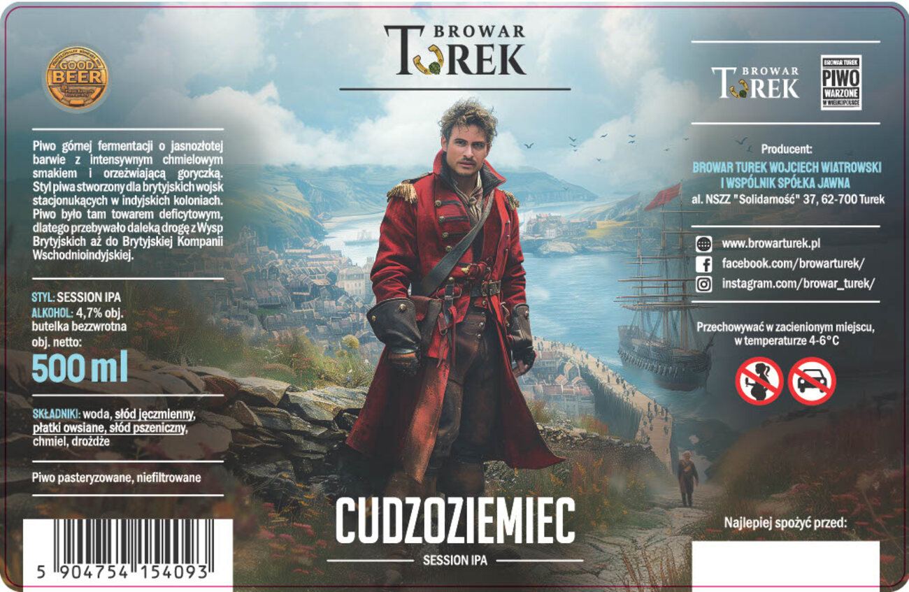 Etykieta piwa Cudzoziemiec