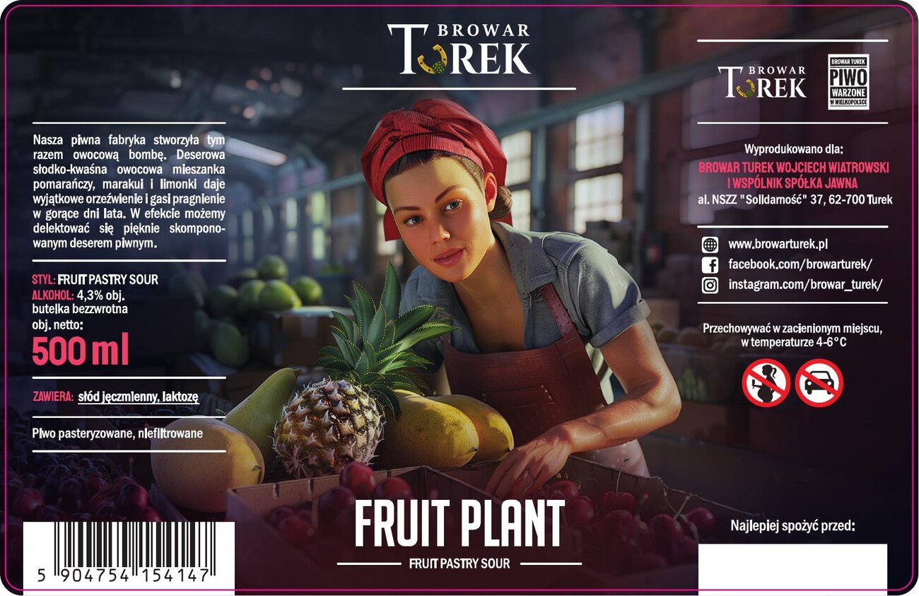 Etykieta piwa Fruit Plant