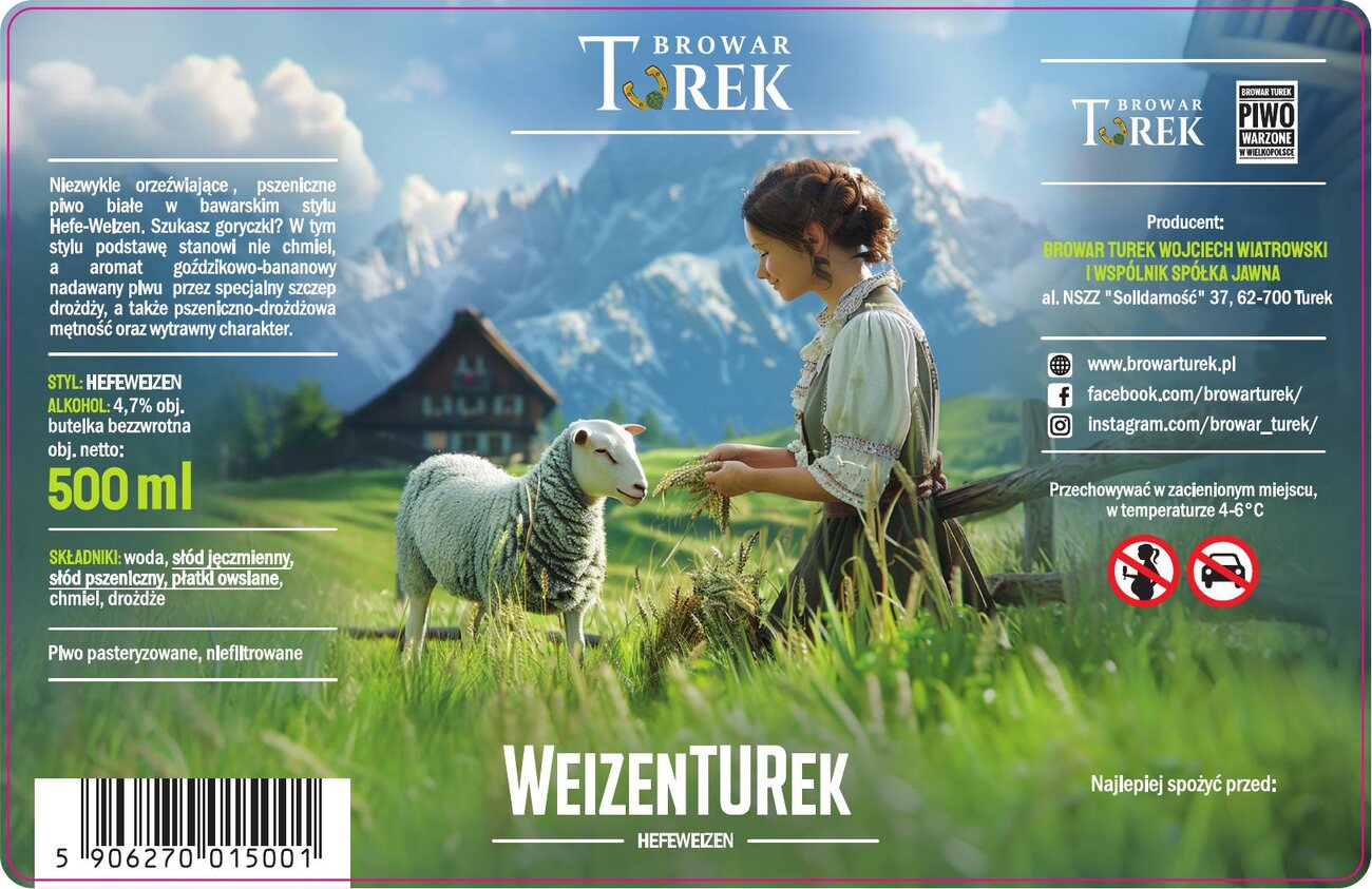 Etykieta piwa WeizenTURek