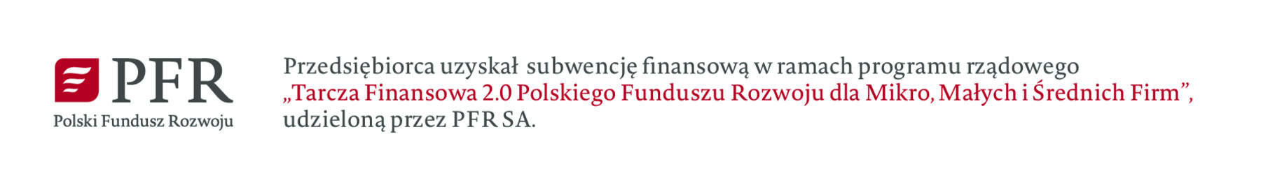 Plansza informacyjna PFR — Tarcza Finansowa 2.0 Polskiego Funduszu Rozwoju dla Mikro, Małych i Średnich Firm